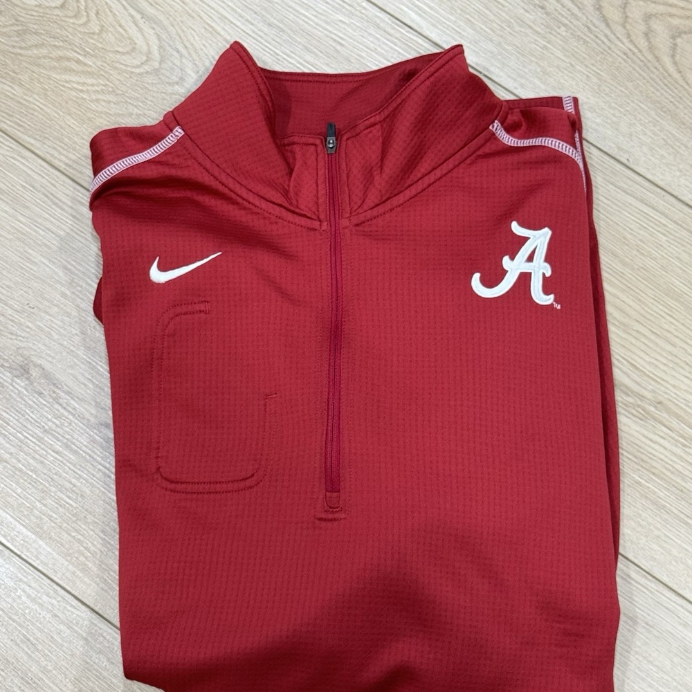 Nike Dri-Fit Alabama Crimson Tide Men's Quarter Zip Long Sleeve Shirt Size 3XL